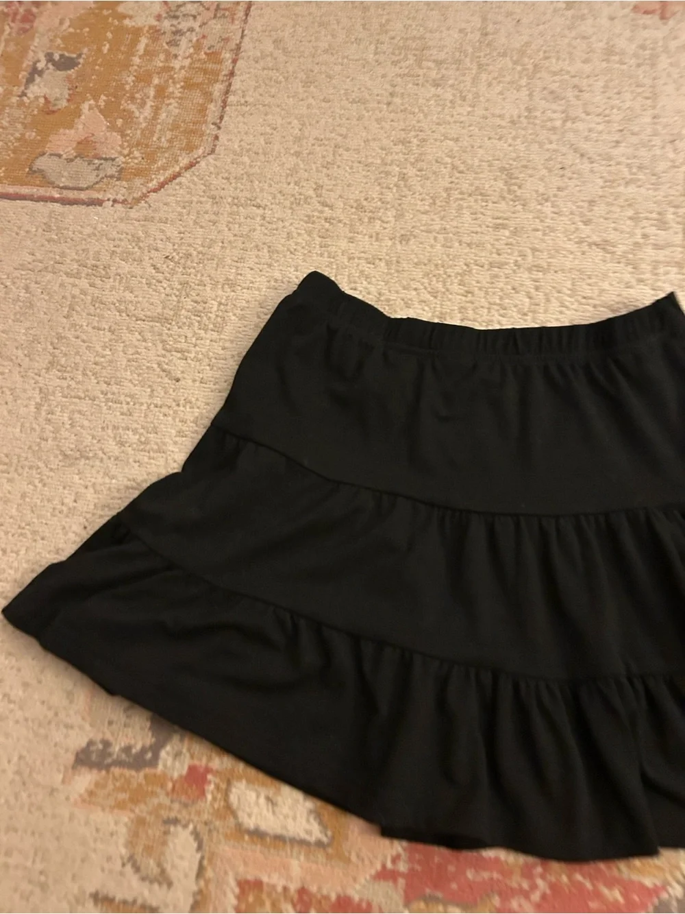 SHEIN Women’s Sz S Minimalist Preppy Black Tiered Mini Tennis Golf Skirt